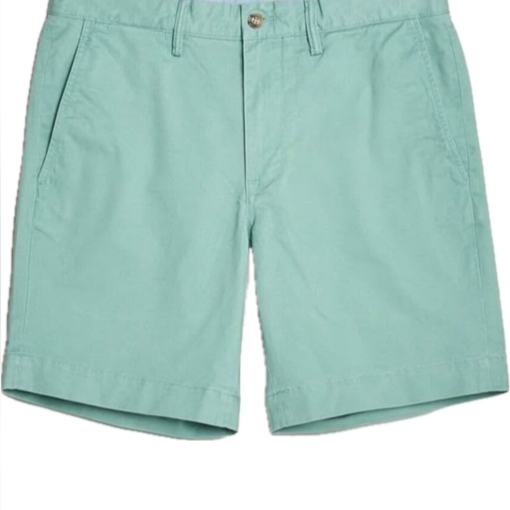 Polo by Ralph Lauren Mint Color Flat Front Chino Shorts Size 34